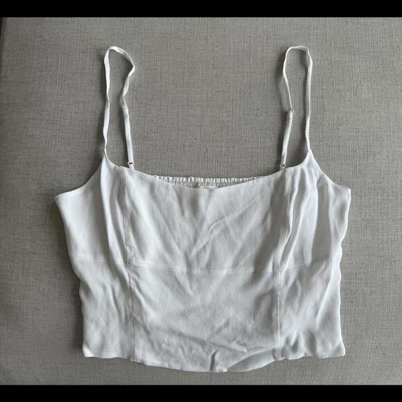 Aritzia Wilfred Basel Bustier Tank Top Spaghetti Strap in White Size Large - Picture 6 of 8